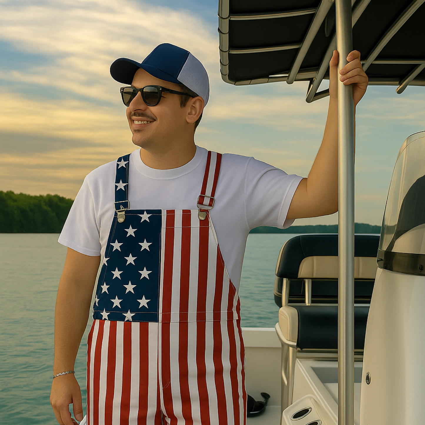 American Flag Overalls