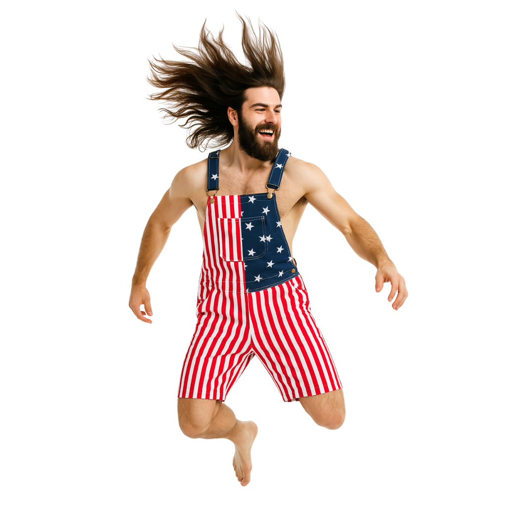 American Flag Overalls