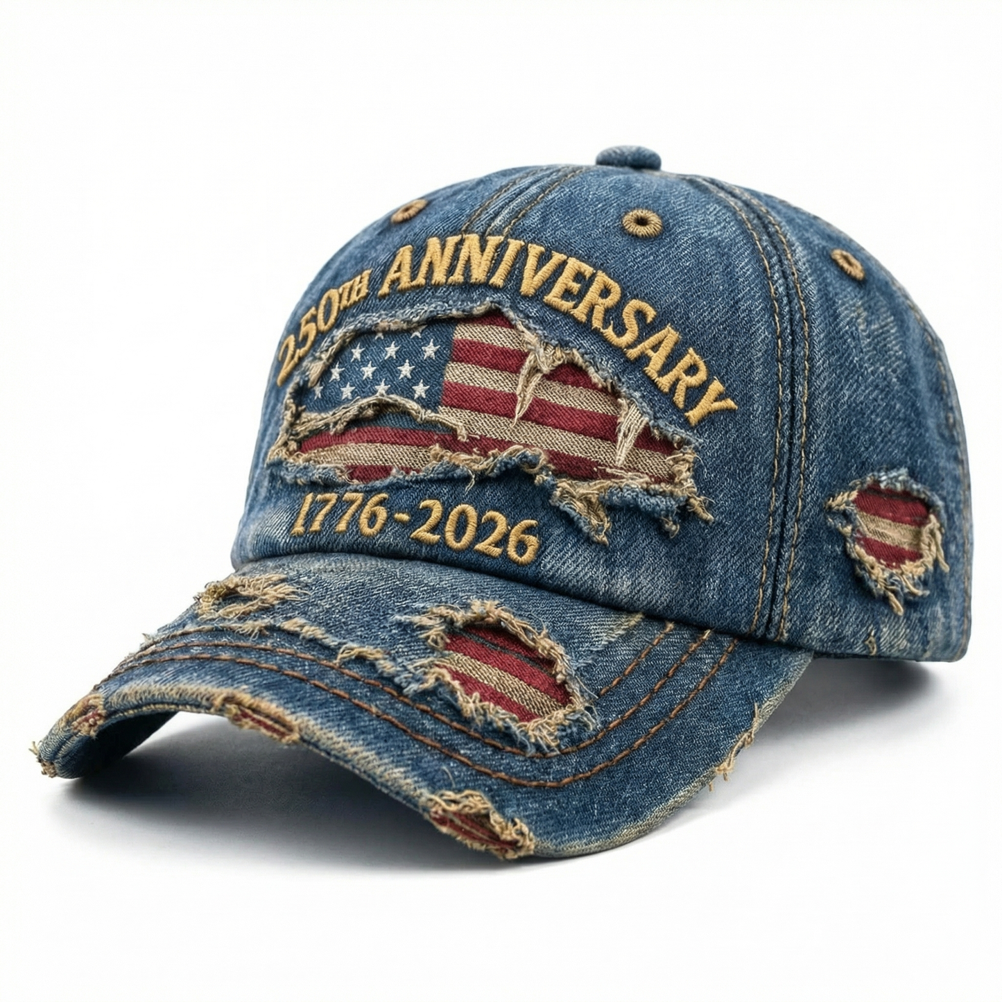 America 250th Anniversary Distressed Cap