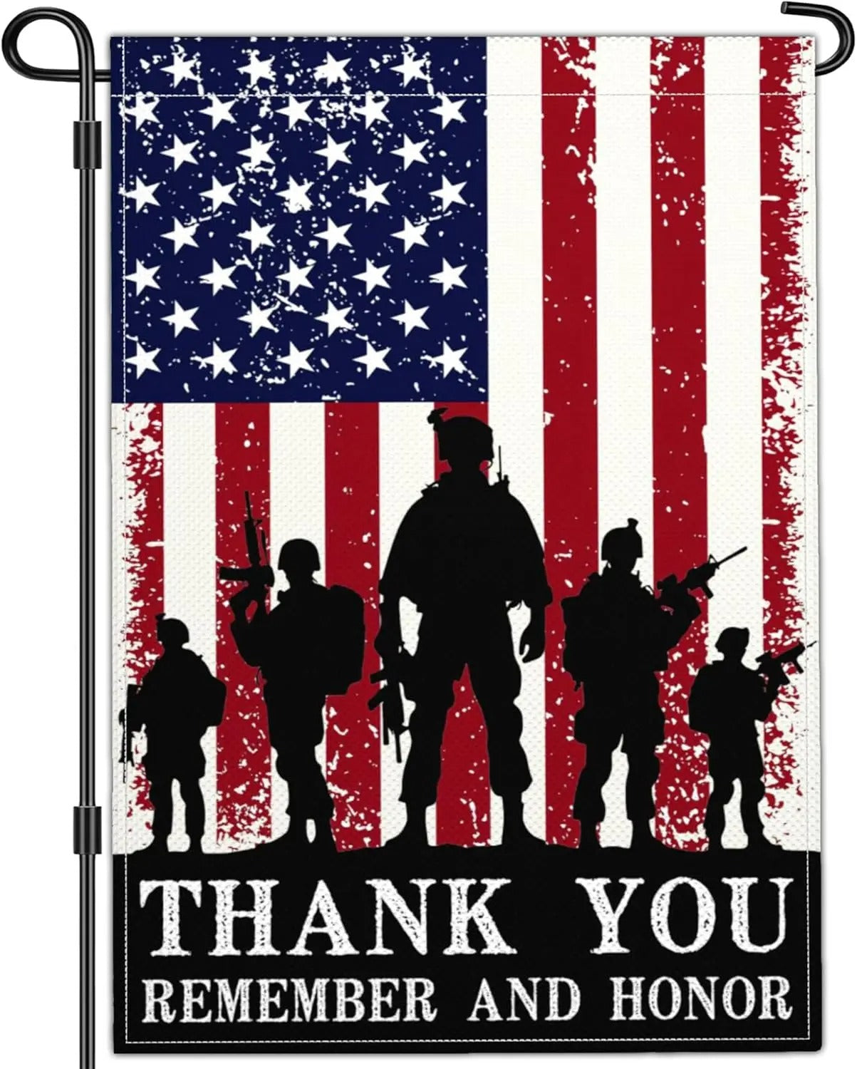 Thank You Veterans Patriotic Garden House Flag