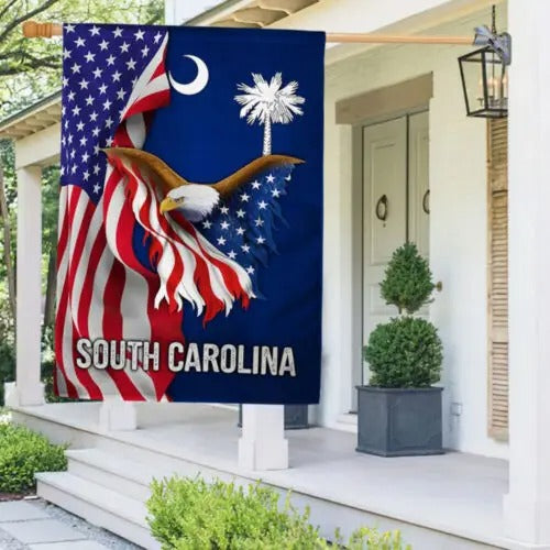 South Carolina Patriotic State Garden House Flag