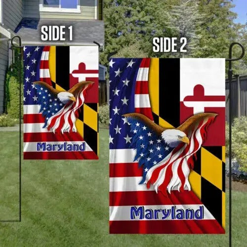 Maryland Patriotic State Garden House Flag