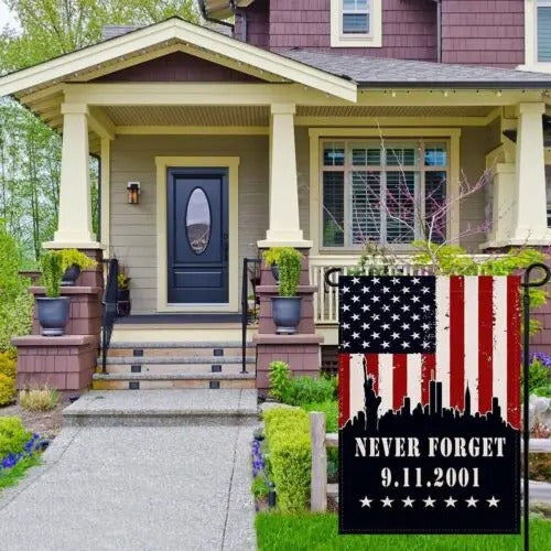 9/11 Never Forget Patriotic Garden House Flag