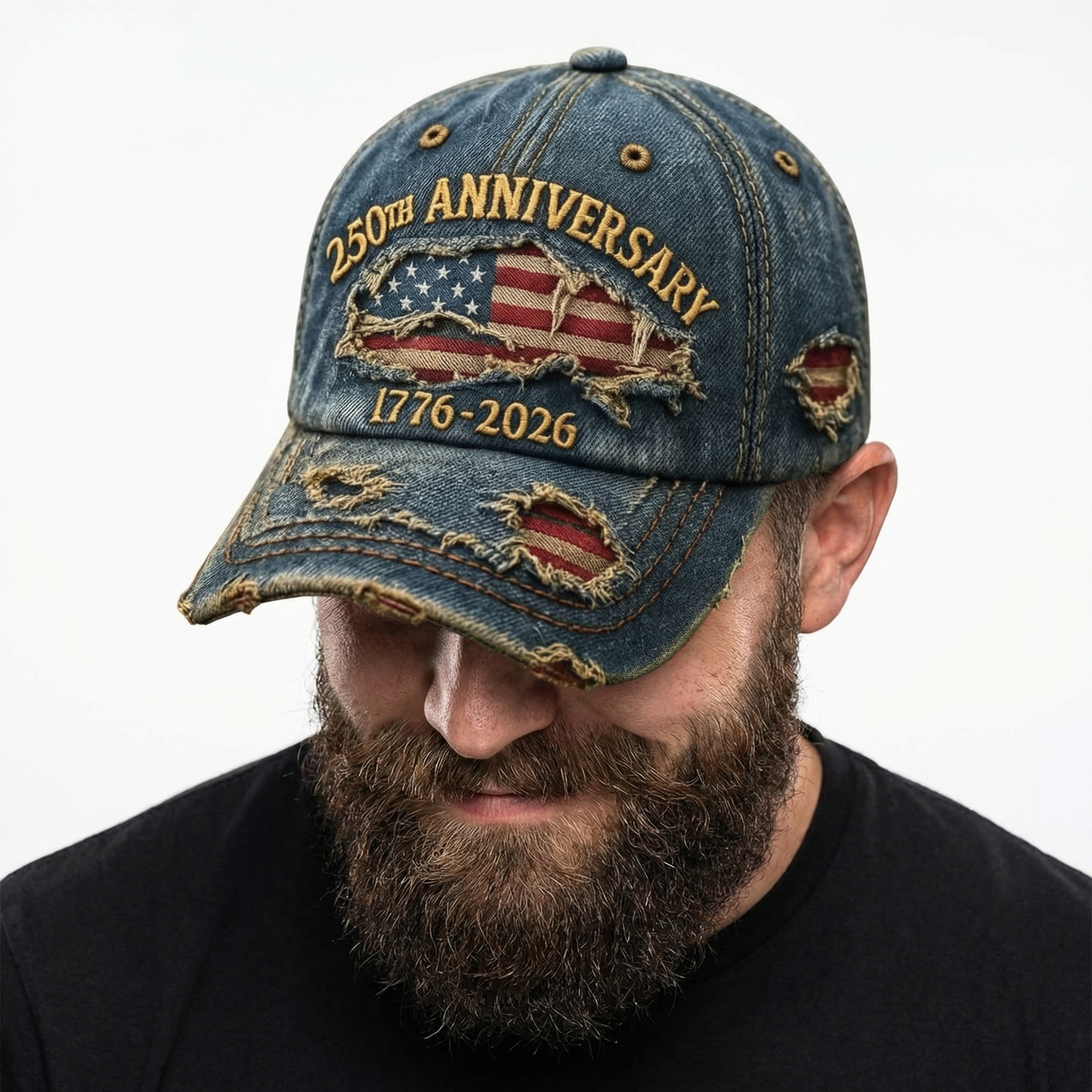 America 250th Anniversary Distressed Cap