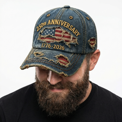 America 250th Anniversary Distressed Cap