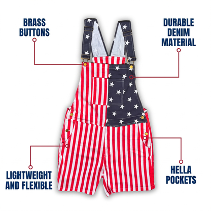 American Flag Overalls