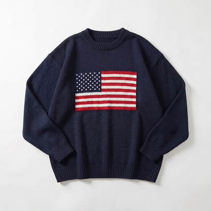 Vintage American Flag Sweater
