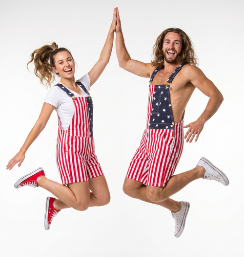 American Flag Overalls