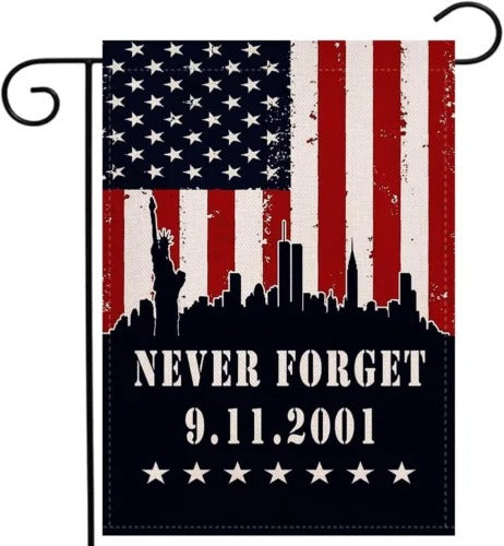 9/11 Never Forget Patriotic Garden House Flag